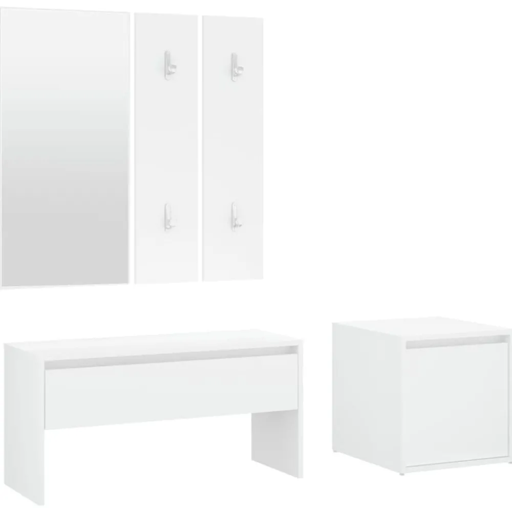 Garderobe set bewerkt hout>vidaXL