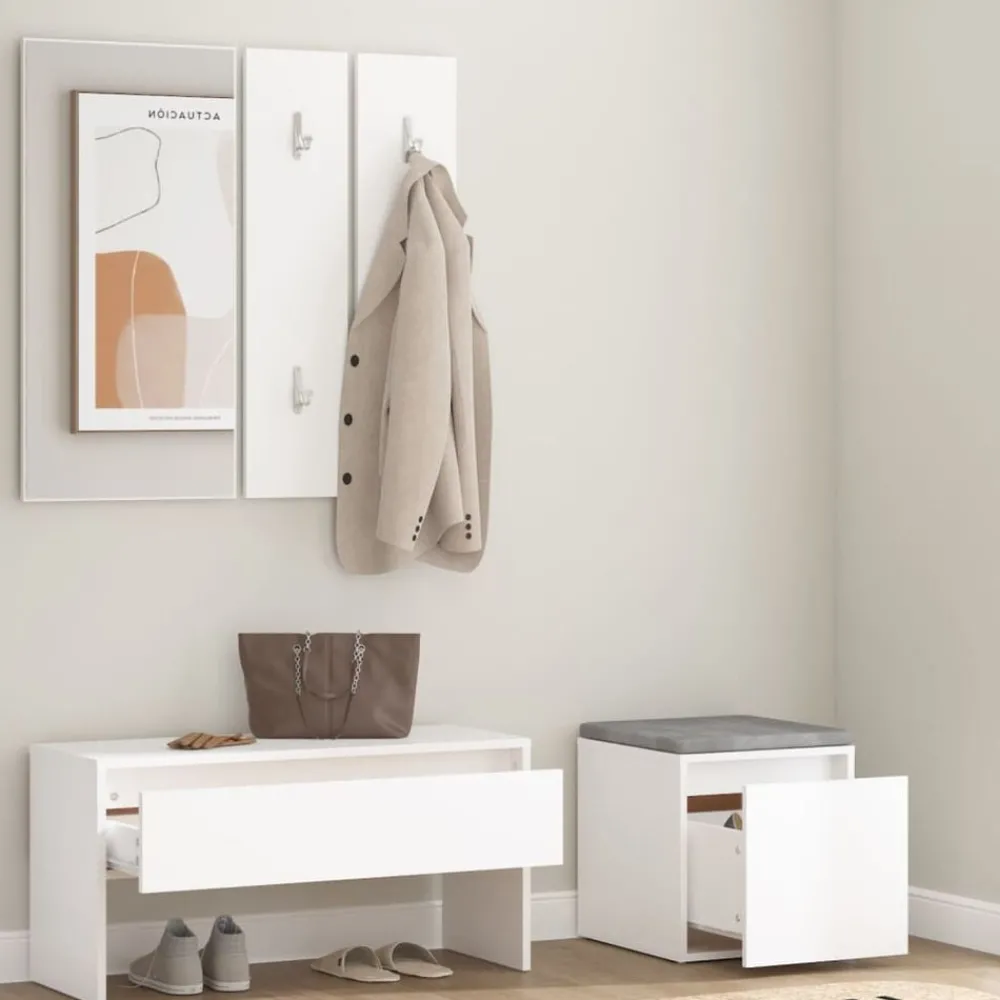 Garderobe set bewerkt hout>vidaXL