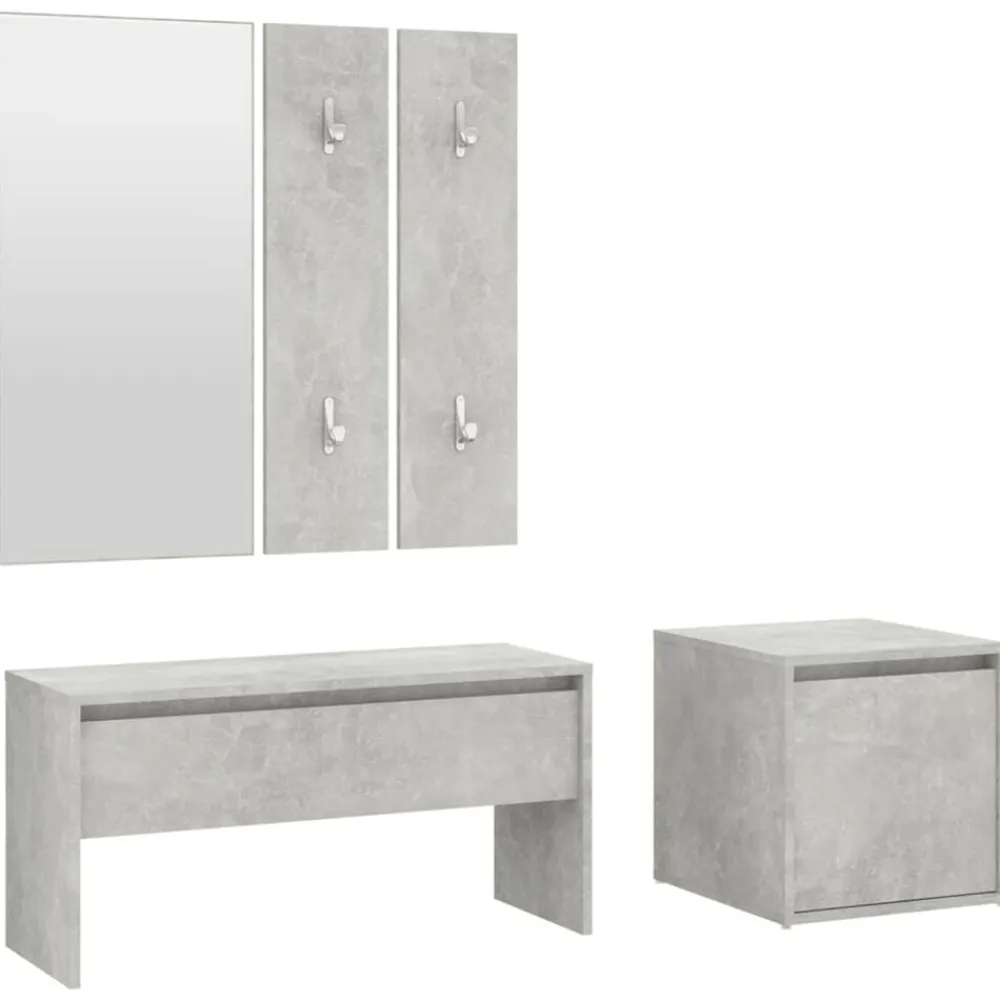Garderobe set bewerkt hout>vidaXL New