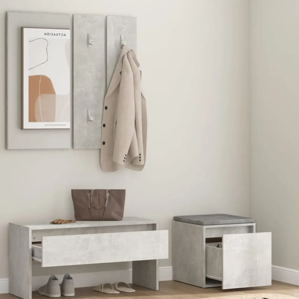 Garderobe set bewerkt hout>vidaXL New