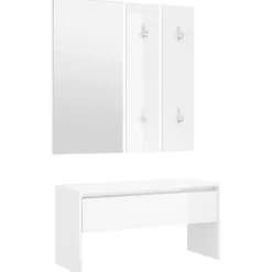 Garderobe set bewerkt hout>vidaXL Outlet