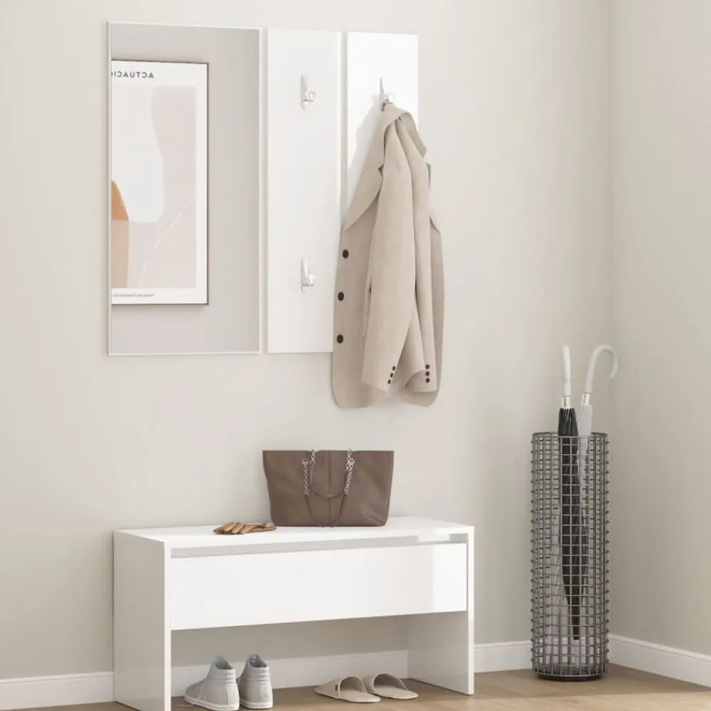 Garderobe set bewerkt hout>vidaXL Outlet