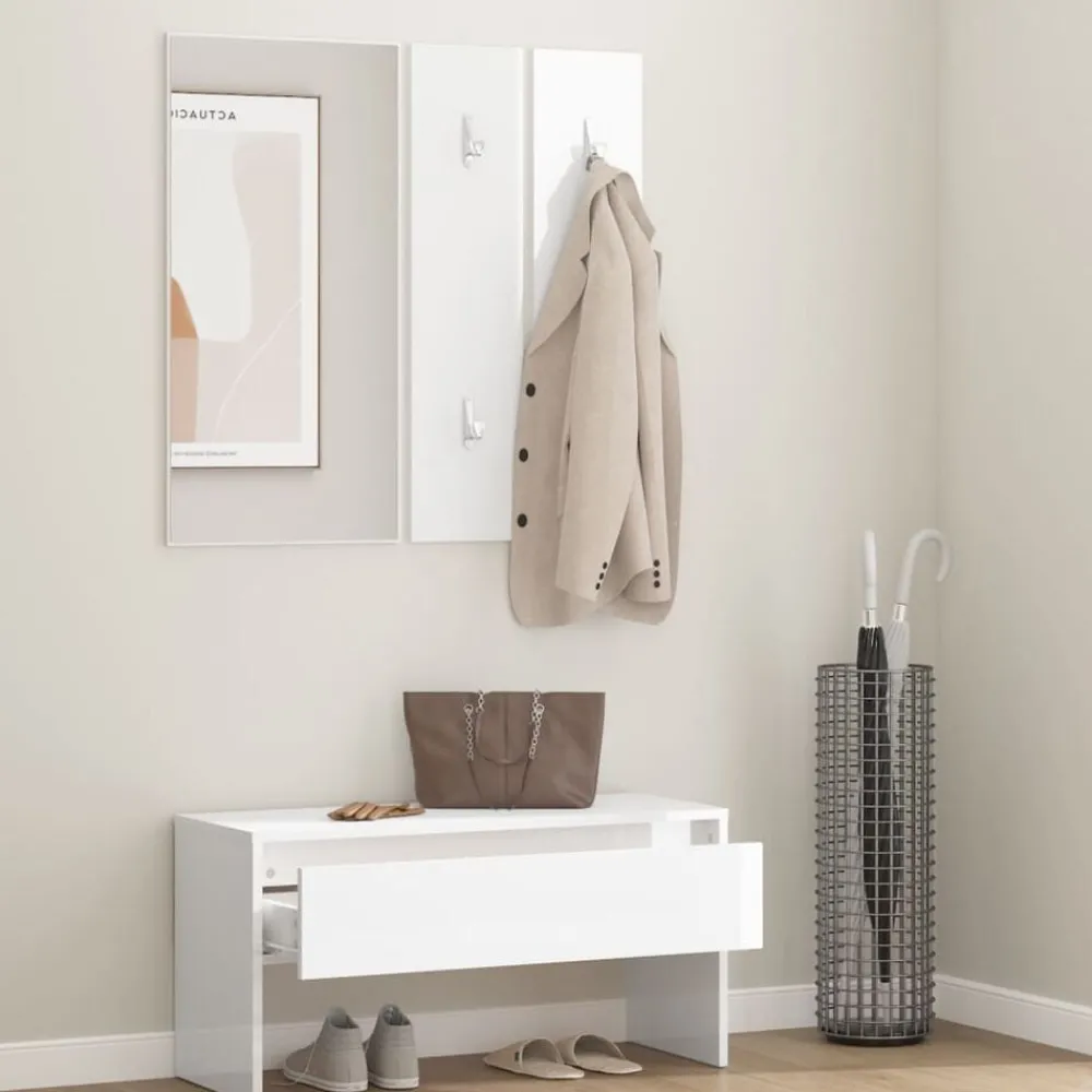 Garderobe set bewerkt hout>vidaXL Outlet