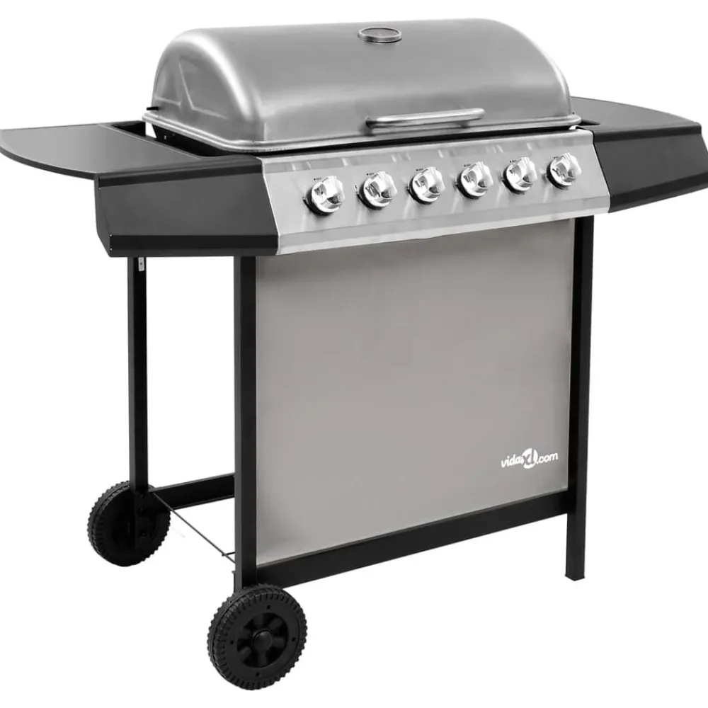 Gasbarbecue met 6 branders kleurig>vidaXL New