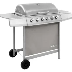 Keuken & Eetkamer*vidaXL Gasbarbecue met 6 branders kleurig Zilver