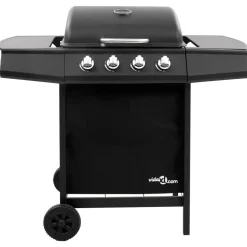 Keuken & Eetkamer*vidaXL Gasbarbecue-grill met 4 branders Zwart