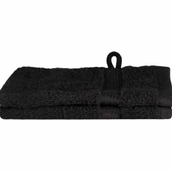 Linnengoed*vidaXL Gastendoek SOLUND 2 pcs 15 x 21 cm 550 gsm Zwart