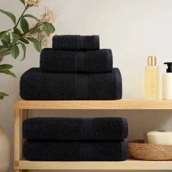 Linnengoed*vidaXL Gastendoek SOLUND 2 pcs 15 x 21 cm 550 gsm Zwart