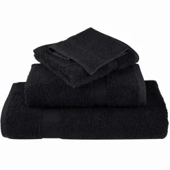 Linnengoed*vidaXL Gastendoek SOLUND 2 pcs 15 x 21 cm 550 gsm Zwart