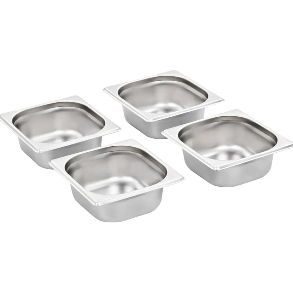 Keuken & Eetkamer*vidaXL Gastronormbakken 12 st GN 1/6 65 mm roestvrij staal
