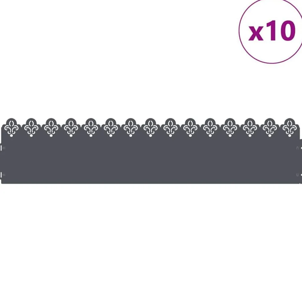 Gazonranden 10 pcs 103 x 0,05 x 22 cm Staal>vidaXL Sale