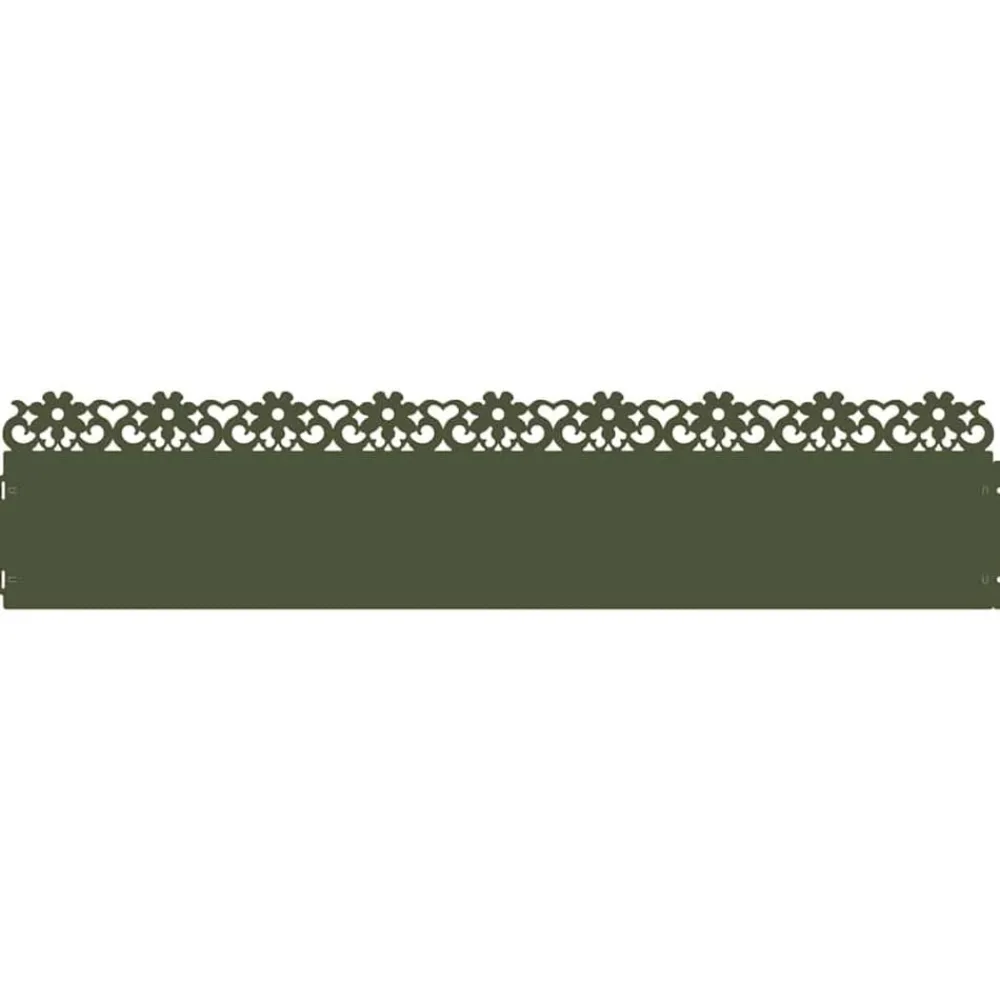 Gazonranden 10 pcs Olijf Groen 103 x 0,05 x 22 cm Staal>vidaXL Sale