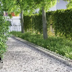 Tuinafscheidingen*vidaXL Gazonranden 10 pcs Zilver 103 x 0,05 x 22 cm Gegalvaniseerd staal