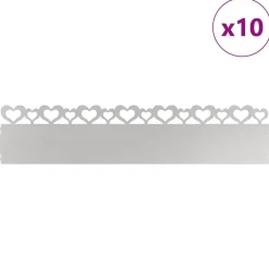 Gazonranden 10 pcs Zilver 103 x 0,05 x 22 cm><noscript><img width=