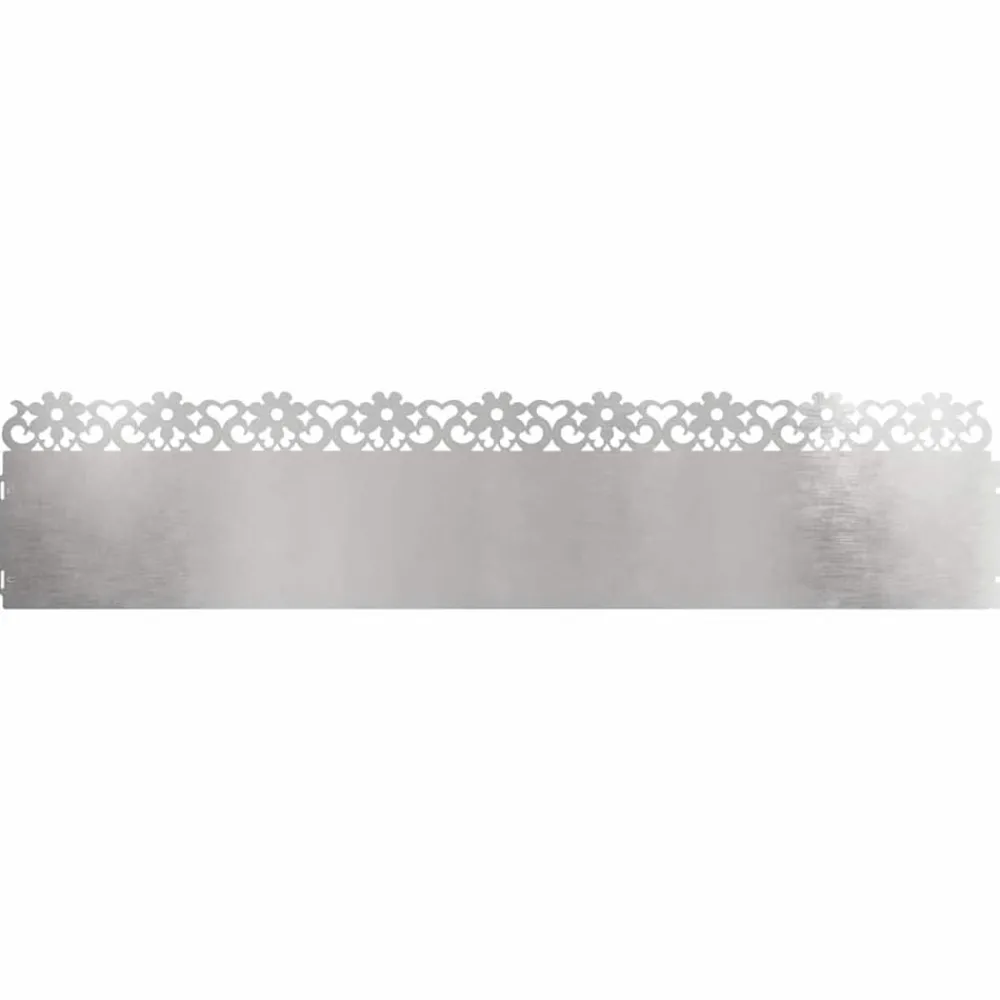 Tuinafscheidingen*vidaXL Gazonranden 10 pcs Zilver 103 x 0,05 x 22 cm Roestvrij staal