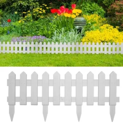 Tuinafscheidingen*vidaXL Gazonranden 25 st 10 m PP Wit