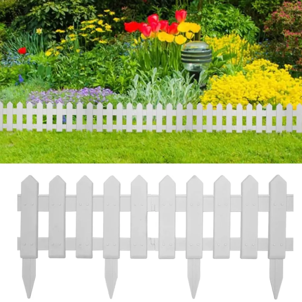 Tuinafscheidingen*vidaXL Gazonranden 25 st 10 m PP Wit