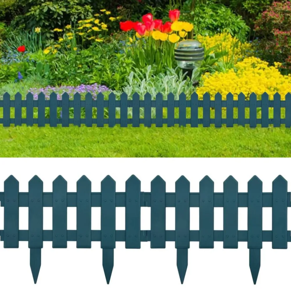 Tuinafscheidingen*vidaXL Gazonranden 25 st 10 m PP Groen