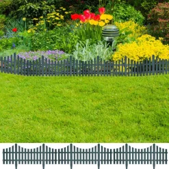 Tuinafscheidingen*vidaXL Gazonranden 17 st 10 m Groen