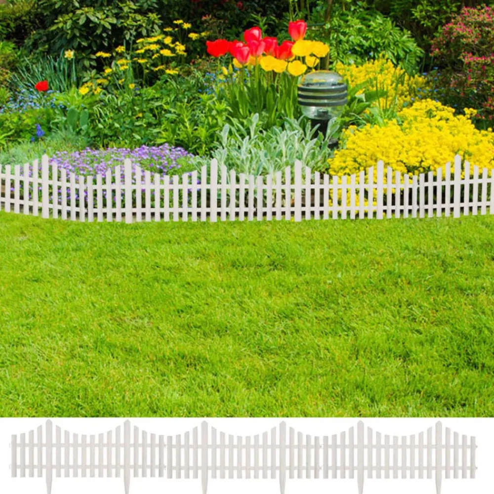 Tuinafscheidingen*vidaXL Gazonranden 17 st 10 m Wit