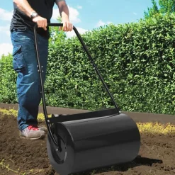 Tuin & Gazon*vidaXL Gazonroller 50 L 63 cm Zwart