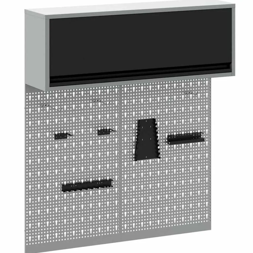 Gereedschapskast set met plank 3 pcs Gepoedercoat staal>vidaXL Outlet