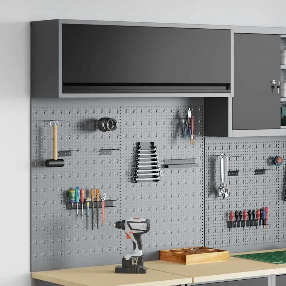 Gereedschapskast set met plank 3 pcs Gepoedercoat staal>vidaXL Outlet