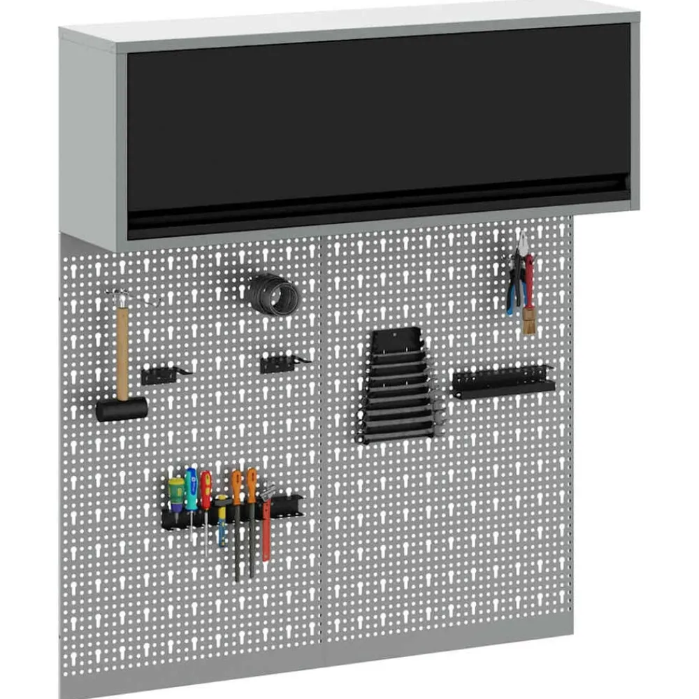 Gereedschapskast set met plank 3 pcs Gepoedercoat staal>vidaXL Outlet