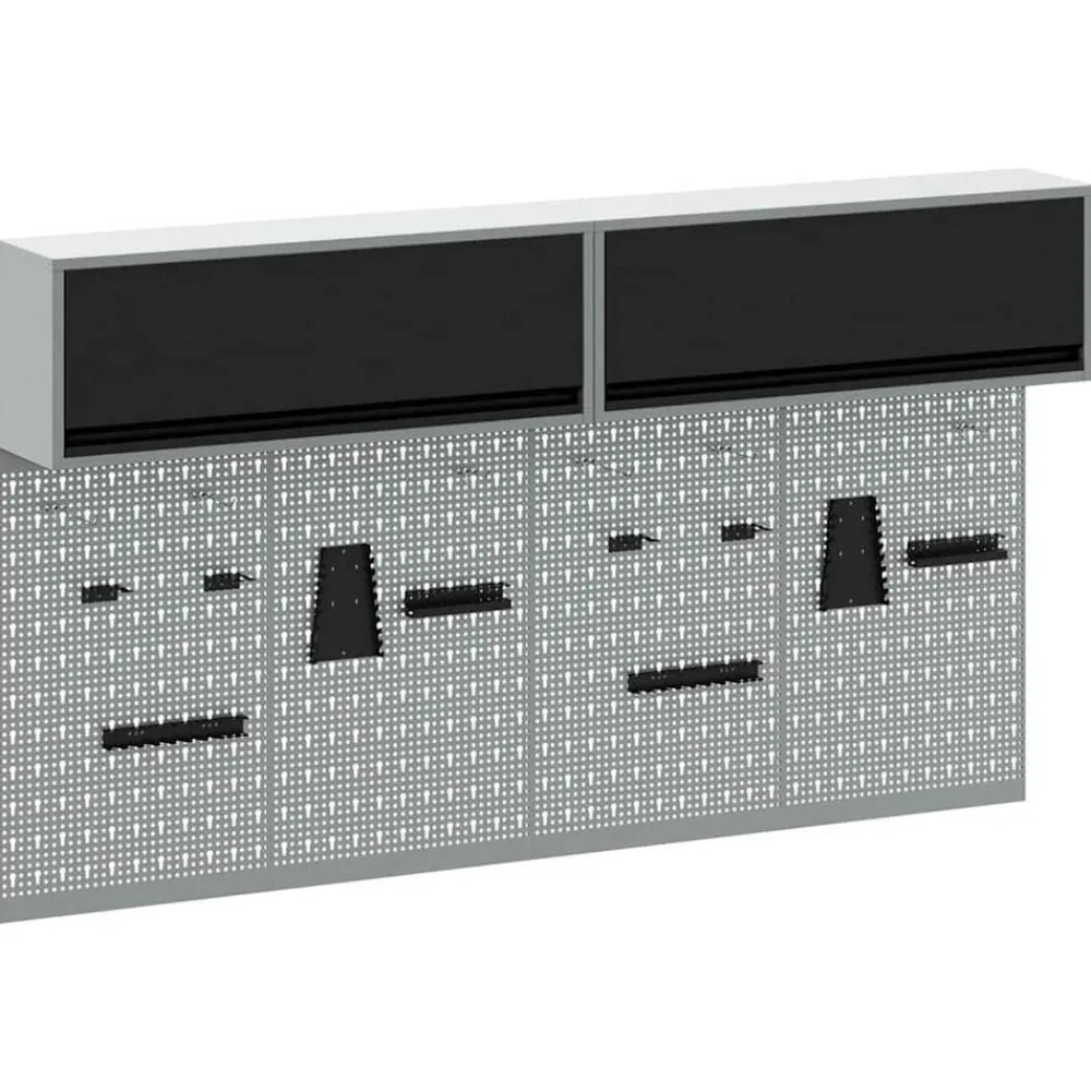 Gereedschapskast set met plank 6 pcs Gepoedercoat staal>vidaXL Sale