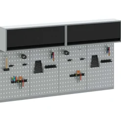 Gereedschapskast set met plank 6 pcs Gepoedercoat staal><noscript><img width=