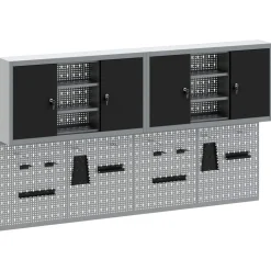Gereedschapskast set met plank 6 pcs Gepoedercoat staal>vidaXL Online