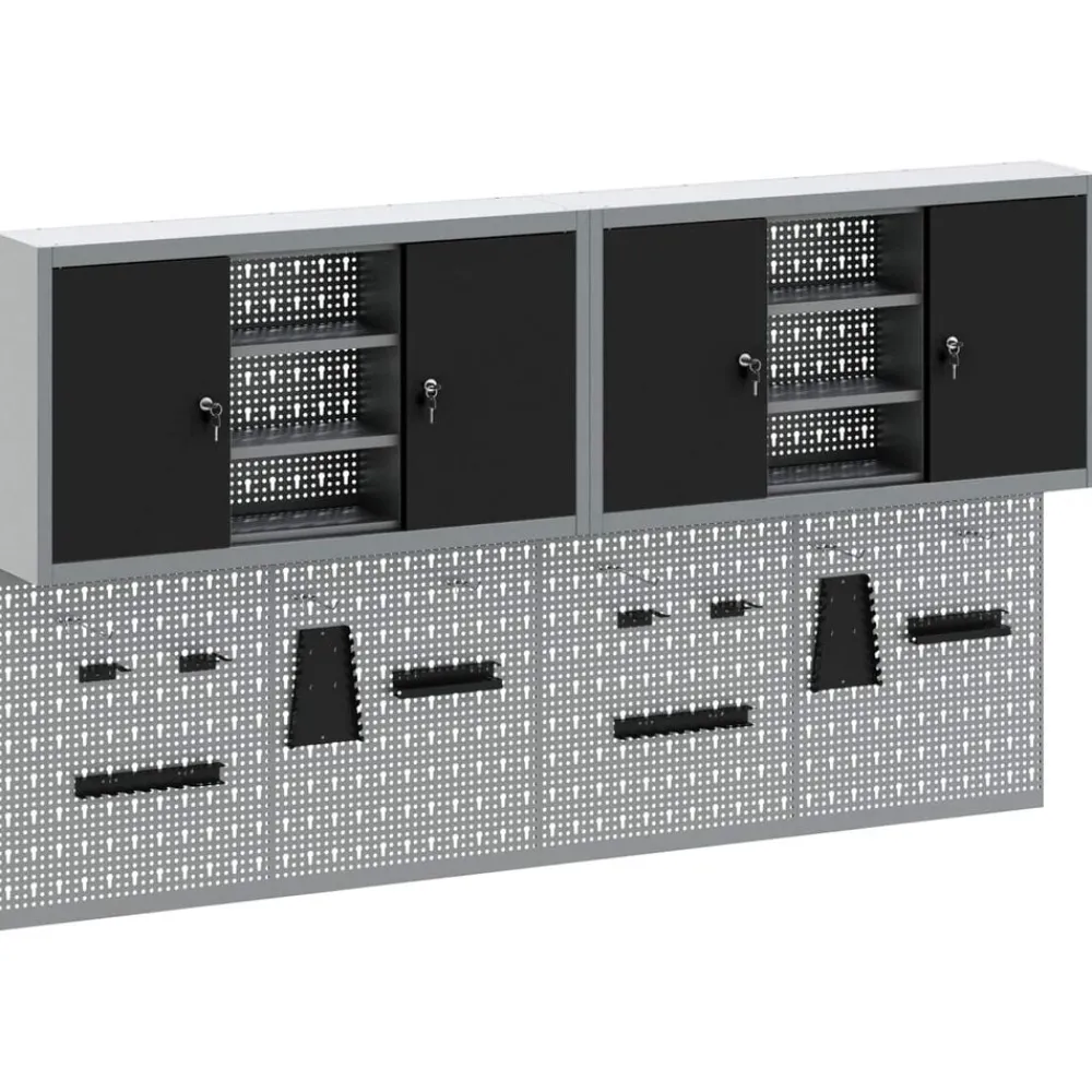 Gereedschapskast set met plank 6 pcs Gepoedercoat staal>vidaXL Online