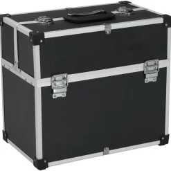 Gereedschapskoffer 38x22,5x34 cm aluminium zwart>vidaXL Outlet