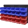 Bouwbeslag*vidaXL Gereedschapsordeners wandgemonteerd blauw en rood 2 st
