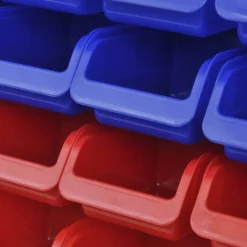Bouwbeslag*vidaXL Gereedschapsordeners wandgemonteerd blauw en rood 2 st