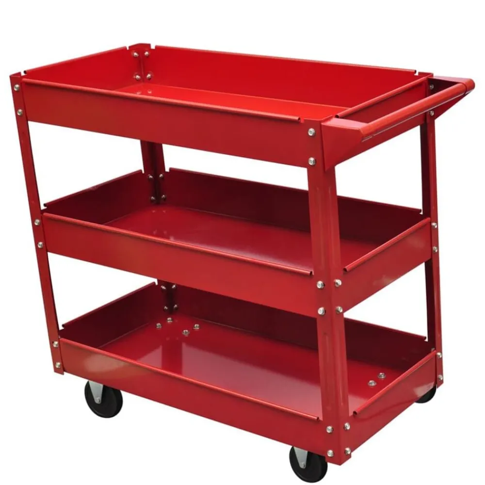 Gereedschapswagen 100 kg rood>vidaXL Outlet