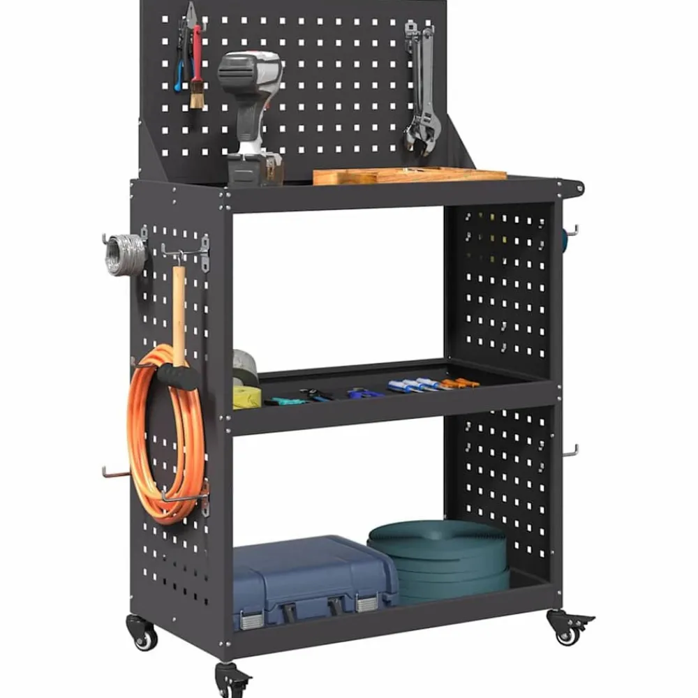 Gereedschapswagen 65 x 35 x 111 cm Koudgewalst staal>vidaXL