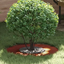 Tuin & Gazon*vidaXL geschikt voor platte boomring Bruin Ø30 / 60 cm Cortenstaal