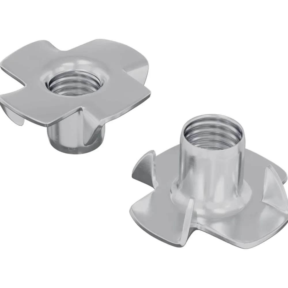 Gestanste T-moer 2 pcs Zilver M6 mm Staal>vidaXL Online
