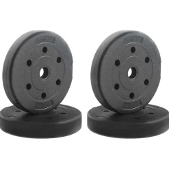 Gewichtsplaten 10 kg 4 pcs 10kg Zwart Cement en ijzeren zand>vidaXL Online