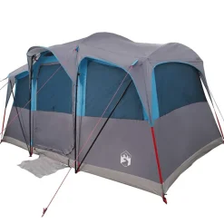 Buitensport*vidaXL Gezinstent en Grijs 435 x 255 x 216 cm Polyester en staal Blauw