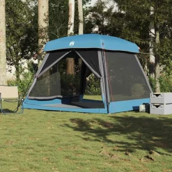 Buitensport*vidaXL Gezinstent 6-persoons waterdicht Blauw