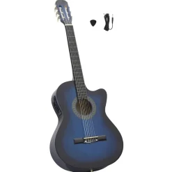 Kunst & Entertainment*vidaXL Gitaar cutaway met equalizer 6 snaren western klassiek Blauw