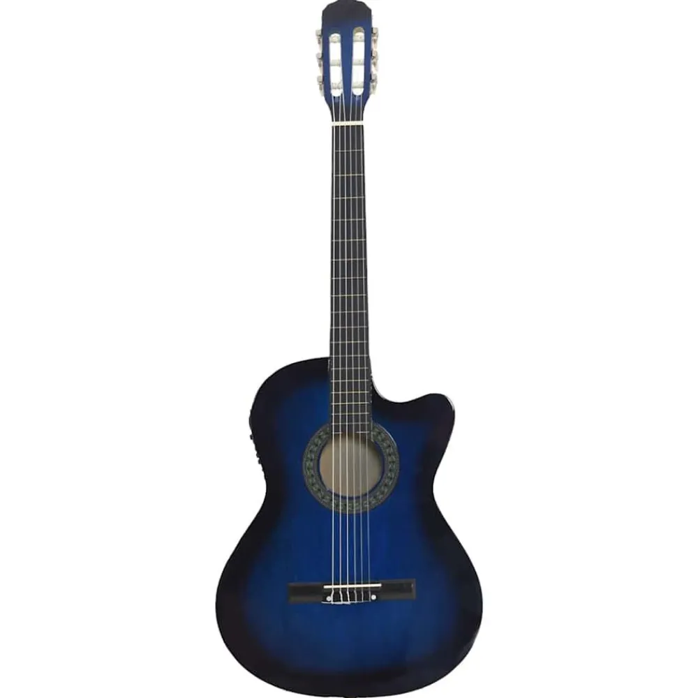 Kunst & Entertainment*vidaXL Gitaar cutaway met equalizer 6 snaren western klassiek Blauw