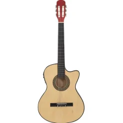 Kunst & Entertainment*vidaXL Gitaar cutaway met equalizer 6 snaren western klassiek Lichtbruin