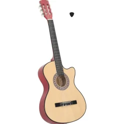 Kunst & Entertainment*vidaXL Gitaar cutaway met 6 snaren western akoestisch 38" lindenhout Lichtbruin