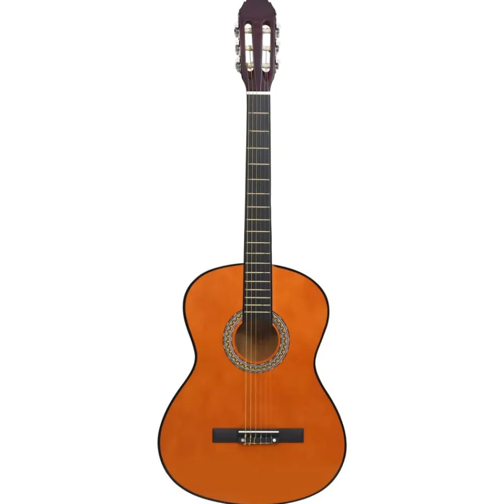 Kunst & Entertainment*vidaXL Gitaar klassiek beginner met tas 4/4 39" Donkerbruin