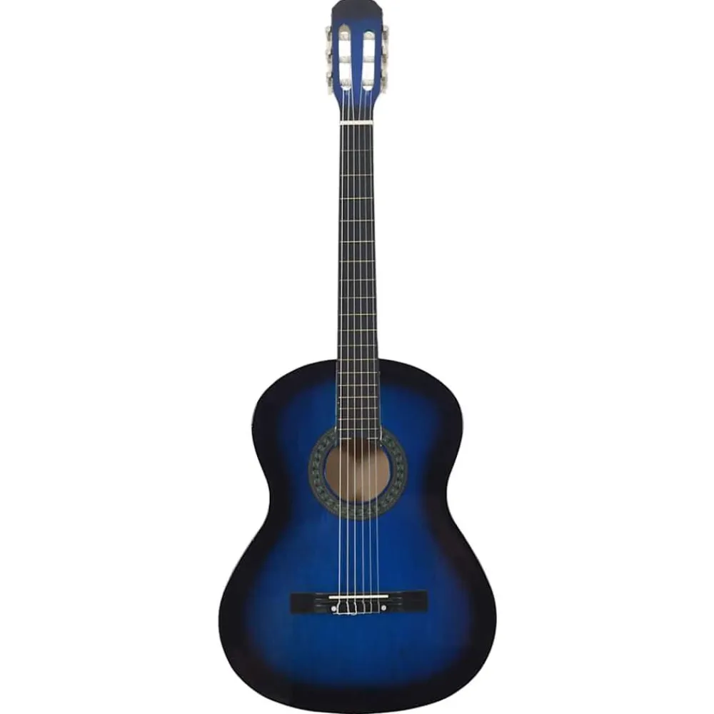 Kunst & Entertainment*vidaXL Gitaar klassiek beginner 4/4 39" lindenhout Blauw