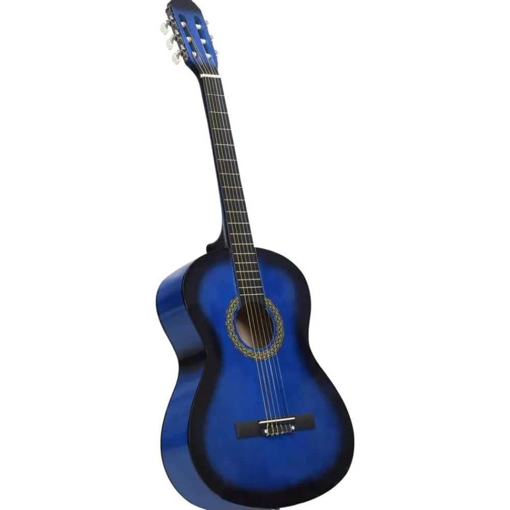 Kunst & Entertainment*vidaXL Gitaar klassiek beginner met tas 4/4 39" Blauw
