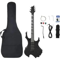 Kunst & Entertainment*vidaXL Gitaar voor beginners elektrisch met tas 4/4 39" Zwart